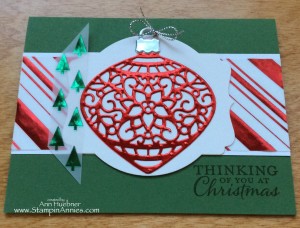 Delicate Ornament card in foil 2015