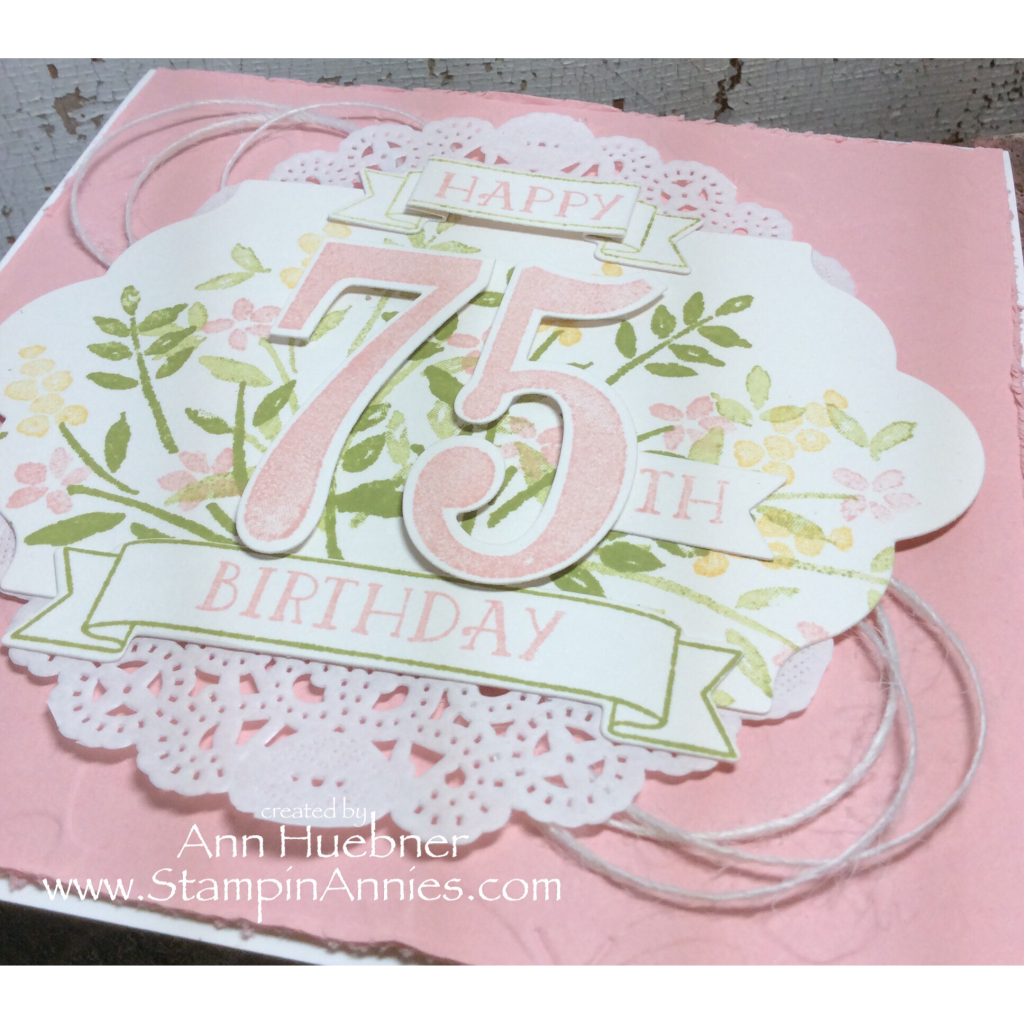 75th Birthday Card 2016 side view