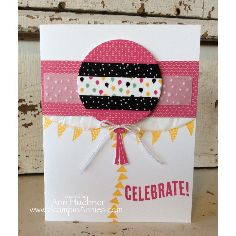 Washi Tape Balloon Card - Melon Mambo