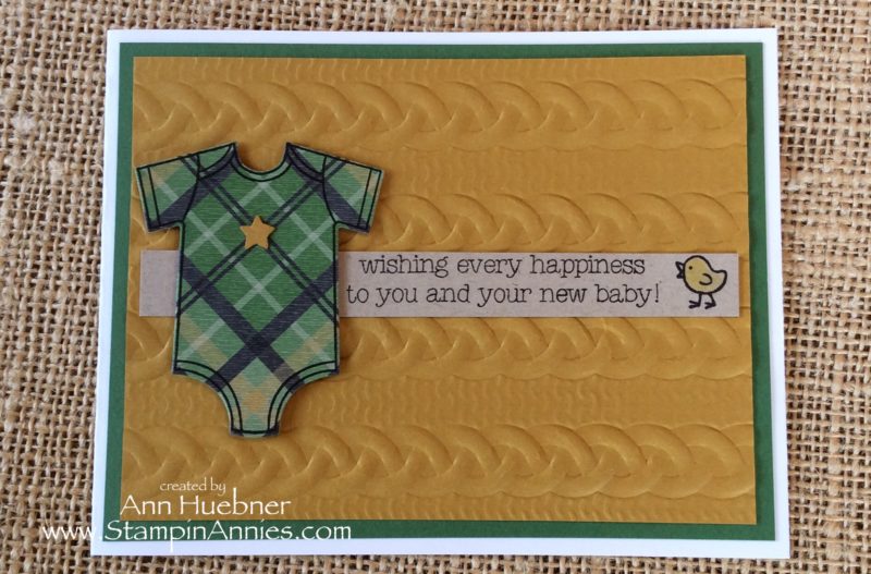 Cable Knit Baby Boy Card