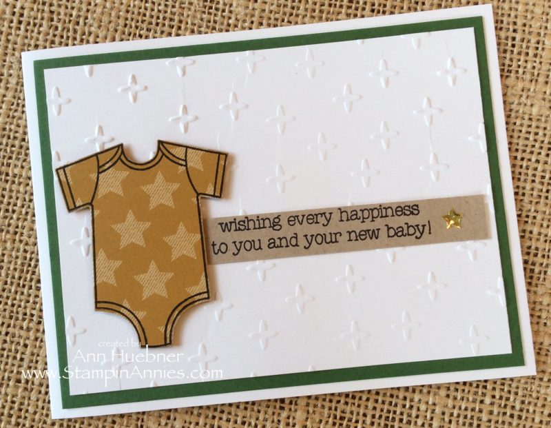Star Onesie - baby boy card