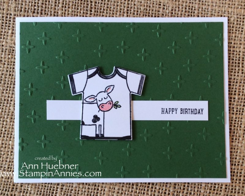 Toddler Card with Cow t-shirt