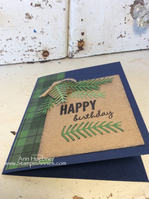 Masculine Pines Birthday Card