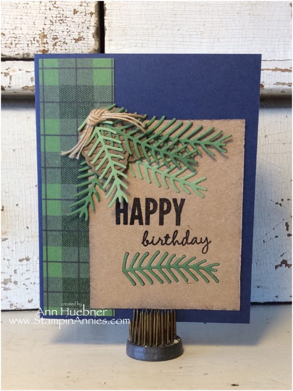Masculine Pines Birthday Card